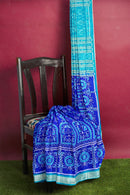 Exquisute Terracotta design Sambalpuri silk saree with blouse piece