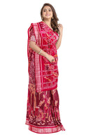 Exquisite Collecting Mahua Flower design Sambalpuri Cotton Saree with work Blouse piece