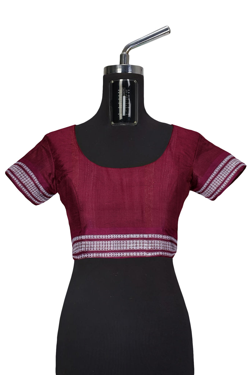 Padam deisgn bomkai cotton saree with blouse piece