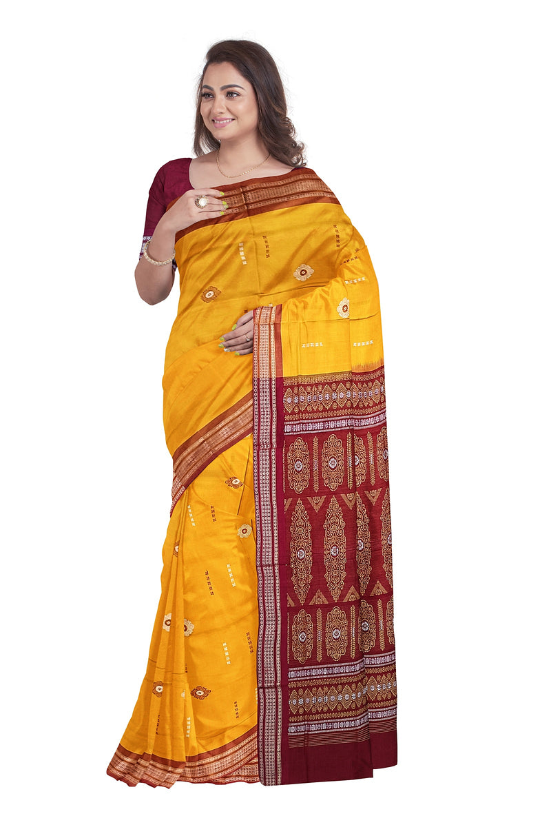 Padam deisgn bomkai cotton saree with blouse piece