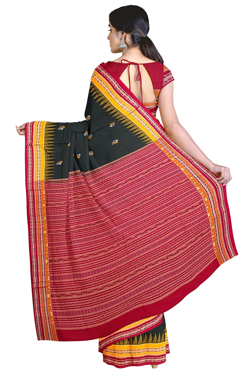 Bomkai cotton saree with blouse piece