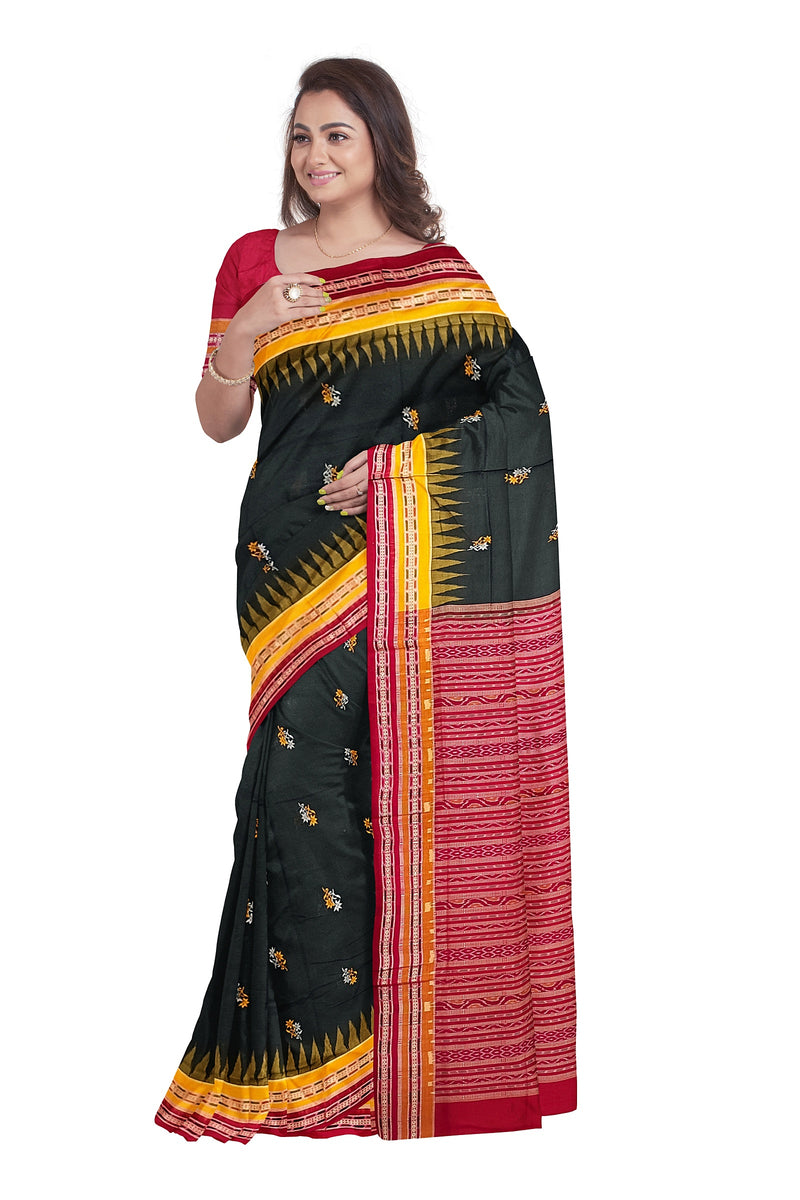 Bomkai cotton saree with blouse piece