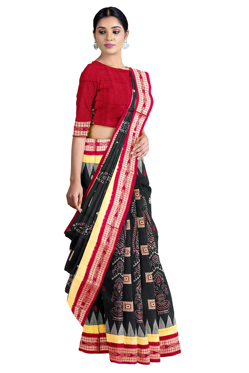 Bomkai cotton saree with blouse piece