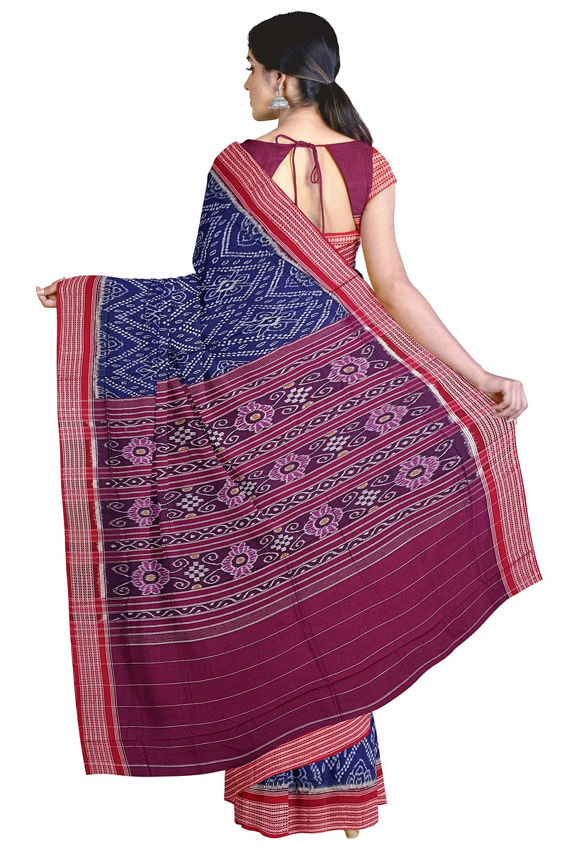 Sambalpuri cotton saree with blouse piece