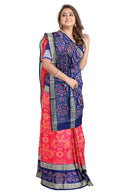 Peacock design sambalpuri cotton saree with double boarder