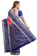 Peacock design sambalpuri cotton saree with double boarder