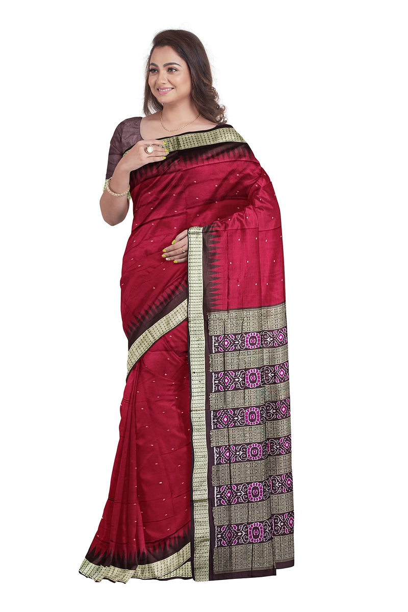 Sambalpuri silk saree with blouse piece