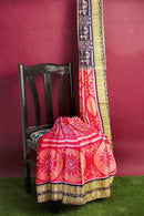 Exquisite Sambalpuri cotton saree with blouse piece(Konark Temple design)
