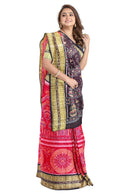 Exquisite Sambalpuri cotton saree with blouse piece(Konark Temple design)