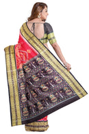 Exquisite Sambalpuri cotton saree with blouse piece(Konark Temple design)