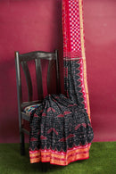 Exquisite Mathematics design sambalpuri cotton saree with blouse piece