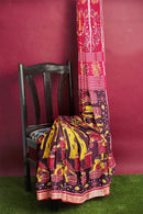 Collection Mahua Flower design sambalpuri silk saree with blouse piece