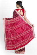 Collection Mahua Flower design sambalpuri silk saree with blouse piece