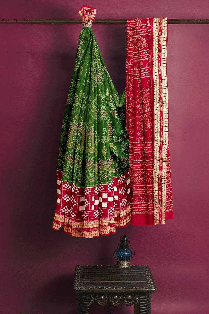 Sambalpuri cotton saree with blouse piece