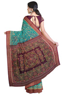 Beautiful and exclusive Sea creature and elephant design premium sambalpuri cotton saree with bloouse piece