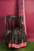 Beautiful village life design Sambalpuri cotton saree with blouse piece