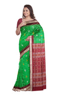 Aradhana and kalash motifs Bomkai Silk Saree with Blouse piece