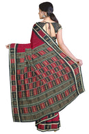 Bomkai silk saree with blouse piece