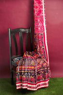 Animals design Sambalpuri silk saree with blouse piece