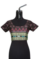 Exquisite Big Nartaki design Sambalpuri cotton saree with work blouse piece, Grey and coffee colors combination