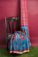 Bomkai silk saree with blouse piece