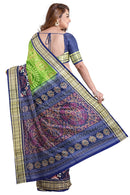 Exquisite Terracotta design sambalpuri cotton saree with blouse piece