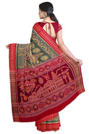 Ayodhya Ram temple design exclusive sambalpuri cotton saree with blouse piece