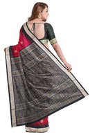 Doll design Bomkai silk saree with blouse piece