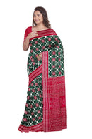 Beautiful Pasapali design Sambalpuri cotton saree with blouse piece