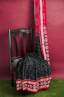 Exquisite Mathematics design sambalpuri cotton saree with blouse piece and Paspali boarder