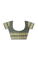 Beautiful Jungle theme Premium Sambalpuri cotton saree with blouse piece