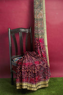 Beautiful Jungle theme Premium Sambalpuri cotton saree with blouse piece