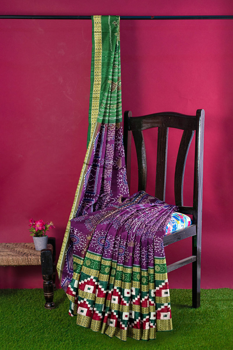 Sambalpuri cotton saree with blouse piece
