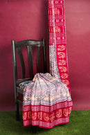Exquisite peacock design Sambalpuri cotton saree with blouse piece