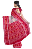Exquisite peacock design Sambalpuri cotton saree with blouse piece