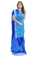 Exquisute Terracotta design Sambalpuri silk saree with blouse piece