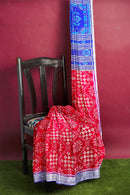 Pasapali design sambalpuri silk saree with blouse piece