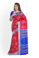 Pasapali design sambalpuri silk saree with blouse piece