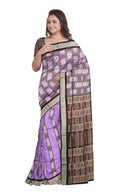 Shoulder Design Bomkai Silk Saree with blouse piece