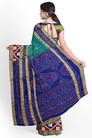 Lahari multi boarder with Terracotta design SAMBALPURI cotton saree with blouse piece
