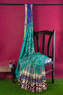 Lahari multi boarder with Terracotta design SAMBALPURI cotton saree with blouse piece