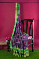 Lotus design multi boarder with parrot design SAMBALPURI cotton saree with blouse piece