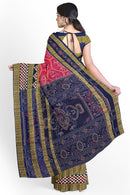 Check check and Pasapali design multi boarder SAMBALPURI cotton saree with blouse piece