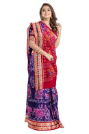 Exclusive village life design SAMBALPURI cotton saree with blouse piece