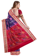 Exclusive village life design SAMBALPURI cotton saree with blouse piece
