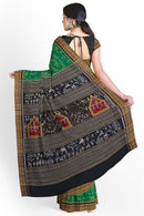 Beautiful terracotta design sambalpuri cotton saree with blouse piece