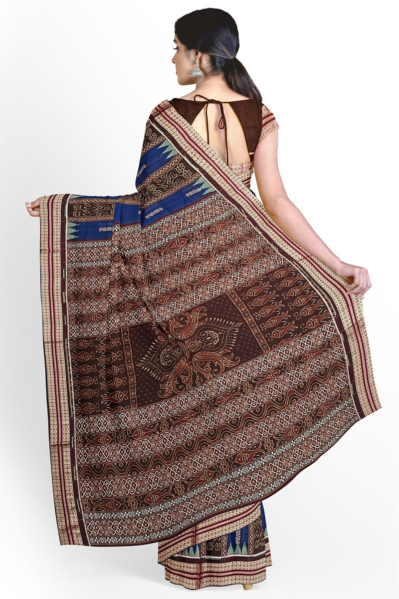 Bomkai cotton saree with blouse piece