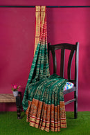Flower and Peacock design Sambalpuri cotton saree with blouse piece