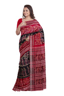 Exquisite Village life design Sambalpuri cotton saree with blouse piece