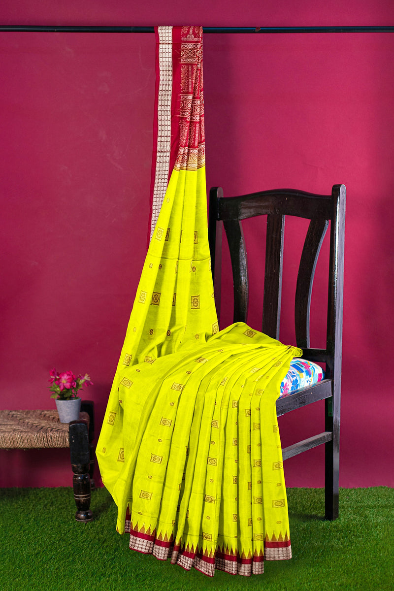 Bomkai silk saree with blouse piece